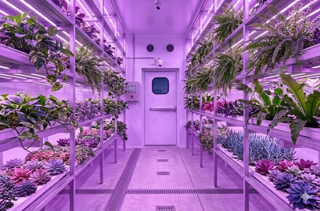 Shipping container growing systems